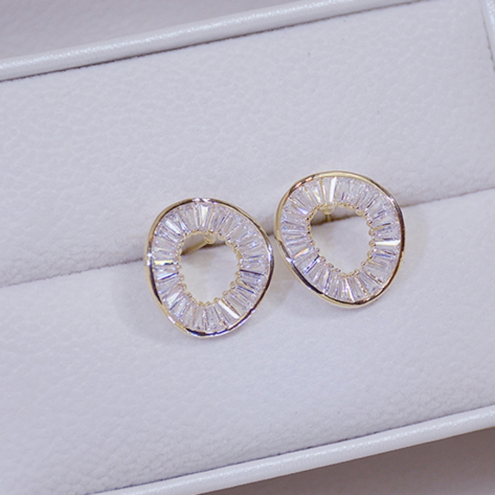 14 gold diamond earrings - Picture 5 of 8